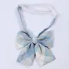 Camisa de Nudo Corbata Estudiante Lazo Uniforme JK Japonés Cuello de Helado azul claro Cuello de Vestido Flor Todo Fósforo Genuino