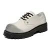 Zapatos Derby de Trabajo de Punta Ancha para Hombre de Talla Grande, Estilo Compuesto de Moda, Zapatos Casuales Resistentes al Desgaste con Suela Gruesa, Zapatos de Moda