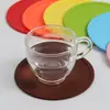 Porta-copos Redondo de Silicone Colorido Estilo Minimalista Criativo 10cm, Impermeável, à Prova de Vazamentos, Isolante Térmico para Xícara de Chá, Pode Ser Impresso com Logo