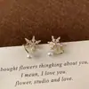 Pendientes de Copo de Nieve de Perla de Alta Gama, Pendientes Únicos y Elegantes para Mujer, Pendientes de Moda Versátiles de Gran Venta