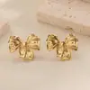 Brincos de Aço Inoxidável Estilo Ins Transfronteiriço Europeu e Americano Série Laço Design Fresco Tendência da Moda Brincos Atacado