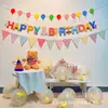 Decoração de Festa de Aniversário Suprimentos Bandeira Banner Feliz Aniversário Decorações para Meninos e Meninas Bandeira Adereços de Foto