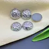 Aretes de Resina Transfronterizos Estilo Barroco con Perlas Falsas Iridiscentes, Par de Aretes tipo Parche Premium DIY Texturizados Combinados con Colgantes