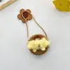 Bolsa infantil Desenho animado japonês bolsa redonda pequena palha orelhas grandes cachorro Urso menina menino transversal troco bolsa pequena