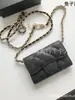 Estilo Popular Transfronteiriço Carteira Pequena Fofa de Couro Genuíno Bolsa de Ombro Transversal Versátil Corrente Bolsa de Ombro Pequena Acolchoada Versão Alta