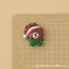 Acessórios de ornamento de resina da série de Natal transparente, materiais DIY de cola creme para capas de celular, presilhas de cabelo e copos de água atacado