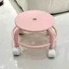 Ruedas Universales Taburete Móvil Soporte Lumbar Cambio de Zapatos Taburete Pequeño Taburete Bajo para el Hogar Robusto Duradero Taburete con Ruedas Modelo para el Hogar