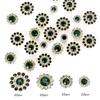 Flor de doble capa de tamaño transfronterizo mezclada con placa de girasol de 100 colores, hebilla de diamante de cristal cosida a mano, accesorios de joyería DIY