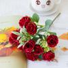 10 Ramilletes de Rosas Pequeñas, Ramilletes de Novia, Decoración de Mesa para Sala de Estar en Casa Flores de Seda, Flor de Plástico Rosas Pequeñas Domésticas
