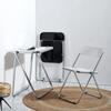 Mesa dobrável de acrílico transparente Internet Celebrity Ins Style Quarto Varanda Mesa e Cadeira Combinação Moderna Simples Mesa Portátil para Casa