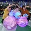Material Acrílico Puede Iluminar Modelo de Nueve Planetas Escuela Museo de Ciencia y Tecnología Lámpara Modelo de Planeta Decorativa Colgante Especial