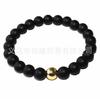 Puesto mercado nocturno suministro al por mayor ágata Pino piedra pulsera moda tendencia amatista cuenta redonda pulsera