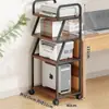 Estante para Impresora Hogareño de Pie Gabinete de Almacenamiento para Fotocopiadora Lateral de Escritorio Chasis Principal Extraíble Soporte