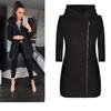 9510# AliExpress wish Amazon moda transfronteriza cremallera lateral abrigo de terciopelo con capucha chaqueta suéter mujer