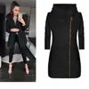 9510# AliExpress wish Amazon moda transfronteriza cremallera lateral abrigo de terciopelo con capucha chaqueta suéter mujer