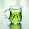 Atacado de fábrica Copo copo de água doméstico copo para bebida quente padrão de abóbora xícara de café vidro branco refinado copo com alça pequena restaurante preparo de chá