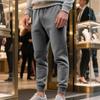 Estação Independente Transfronteiriça Europeia e Americana Primavera e Outono Fina Masculina Cor Sólida Cordão Casual Esportivo Ajuste Slim Calças Compridas Cachecol Quadrado Masculino
