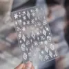 Pegatinas para Uñas de Diamante de Cristal Pegatinas para Uñas de Invierno Más Vendidas Decoración de Uñas de Copo de Nieve de Terciopelo de Alta Gama Pedrería para Uñas