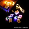 Caja de regalo navideña luminosa LED con luz de 3v con interruptor de control magnético del fabricante, traje de accesorios con módulo de sonido musical