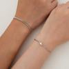 Europa e Estados Unidos transfronteiriços mais vendidos ins simples aço inoxidável corrente de amor design de nicho pulseira de casal conjunto de 2 peças