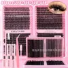 Venta Caliente Transfronteriza Set DIY para Extensiones de Pestañas Rizo D 621 Racimo Racimo Individual Pestañas Postizas 120D150D Pestañas Gruesas