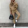 2025 Amazon ebay Otoño/Invierno Nuevo Moda Extranjera Europea y Americana Manga Larga Ropa Deportiva Casual Traje Conjunto de Dos Piezas