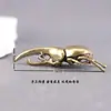 Pet de Chá Realista Pequeno Inseto Banhado a Cobre Sólido Ornamento para Cerimônia do Chá Cobre Antigo Criativo Colorido Joaninha Ornamento Animal
