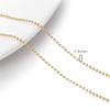 Cadena de Cuentas de Cobre Rellena de Oro de 14K Cadena de Extensión de Terminación Pulsera Collar Material DIY Hecho a Mano Accesorios de Joyería Venta al por Mayor Transfronteriza