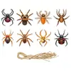 Etiquetas de decoração de festa de Halloween de produto novo transfronteiriças, etiquetas e enfeites de presente de abóbora e bruxa para decoração de atmosfera de Halloween