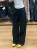 Pantalones Rectos de Pierna Ancha con Diseño de Cordón, Nuevos para Primavera 2026, Versátiles, Adelgazantes, Largos, de Cintura Alta, Caída Suave, Rectos, hasta el Suelo