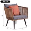 Muebles Set de Sofá de Mimbre Sala de Estar Silla de Mimbre Sofá Exterior Patio Balcón Ocio Silla Sofá de Mimbre Marco de Aluminio Exterior