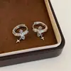 Pendientes Sencillos y Sofisticados de Círculo con Estrella Radiante para Mujer, Pendientes Únicos, Modernos, Tendencia y Versátiles