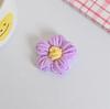 Lindo Broche de Flor de Lana Esponjosa Color Flor Corazón de Chica de Té con Leche Colgante para Bolsa Accesorios para Ropa Mujer