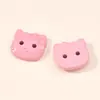 Botões de Gatinho de Desenho Animado com Dois Olhos, Plástico Colorido Pintado em Spray para Roupas Infantis, Botões Delicados, Tops de Cardigã, Botões Decorativos para Suéter