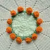 Posavasos de Ramo de Rosas Hecho a Mano Terminado Crochet de Lana Cambio de Taza Ramo de Mano Regalo Creativo Posavasos de Flor Tejida