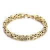 Corrente Imperial Masculina de Aço Titânio Pulseira Tiwang Fivela Quadrada de Aço Inoxidável Pulseira Cubana Tendência Retro Europeia e Americana Agressiva Venda Direta da Fábrica