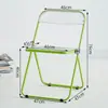Mesa dobrável transparente acrílica vintage, estilo moderno e na moda, conjunto de mesa e cadeira portátil para varanda de casa, mesa de centro nórdica