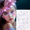 Mariposa de Malla Aurora Hielo Mariposa Transparente Brillante Estéreo Maquillaje Pegatina de Diamante Cara Festival de Música Actuación Arte Infantil