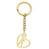 Suministro de exportación de comercio exterior, cojín de voleibol caliente, colgante de postura de amor, regalo de moda, llavero de acero inoxidable 304