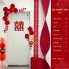 Decoração de Porta com Adesivos do Caractere Dupla Felicidade para Portas de Casamento, Adequado para Portas de Quarto de Homens e Mulheres, Conjunto Completo de Ambiente Decorativo