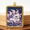 Colgantes personalizados de espíritu de zorro de nueve colas estilo Xizang cultural y artístico, varios tamaños, colgantes thangka 3D pintados a mano, decoraciones de mesa y tapices para pared al por mayor