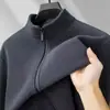 Chaqueta de Comercio Exterior Primavera Otoño Casual Cuello Alto Cárdigan Sudadera con Capucha de Forro Polar Au Chaqueta de Forro Polar de Otoño Invierno para Hombre Chaqueta Hombre