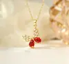 Collar Colgante de Zirconia Púrpura con Forma de Gota Chapado en Cobre Dorado, Diseño de Nicho de Lujo Ligero Estilo Francés, Cadena de Acero de Titanio, Cadena de Clavícula para Mujer