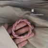 Sistema de color suave y tierno mejora cuerda de cordón de melocotón firme cabeza de bola pequeña atada apretada recomendada por blogger para el pelo de niña banda de goma