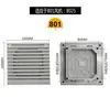 Chassi Protetor do Filtro de Ventilação Zl801 802 803 804 Ventilador Grade do Ventilador Rede Plástica à Prova de Poeira Conjunto