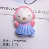 Coelho Feliz Desenho Animado DIY Cola de Creme Capa de Celular Grampo de Cabelo Faixa de Cabeça Flor de Sapato Pingente Papelaria Copo de Água Adesivo Resina