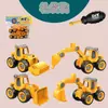 Juguete Interactivo para Niños Montable de Vehículo de Ingeniería Desmontable Excavadora con Tornillos Juego para Padres e Hijos para Niños
