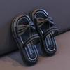 Sandálias para Uso Externo Feminino Sola Grossa Verão 2025 Novas Versáteis Estilo Fada Uma Tira Solado Macio Antiderrapante Romanas Sapatos de Praia
