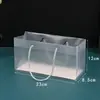 Embalaje para hornear bolsa tote transparente esmerilada de PP bolsa de embalaje para soufflé de plástico PVC bolsa de embalaje para regalo