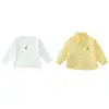 Camisas para Meninas Primavera e Outono 2026 Novo Estilo Roupas de Primavera para Bebê Menina Camisa Jaqueta Fina de Manga Longa para Crianças